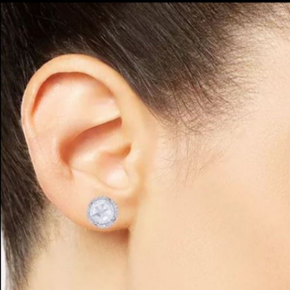 Kate Spade - Silver & Large Crystal Stud Earrings